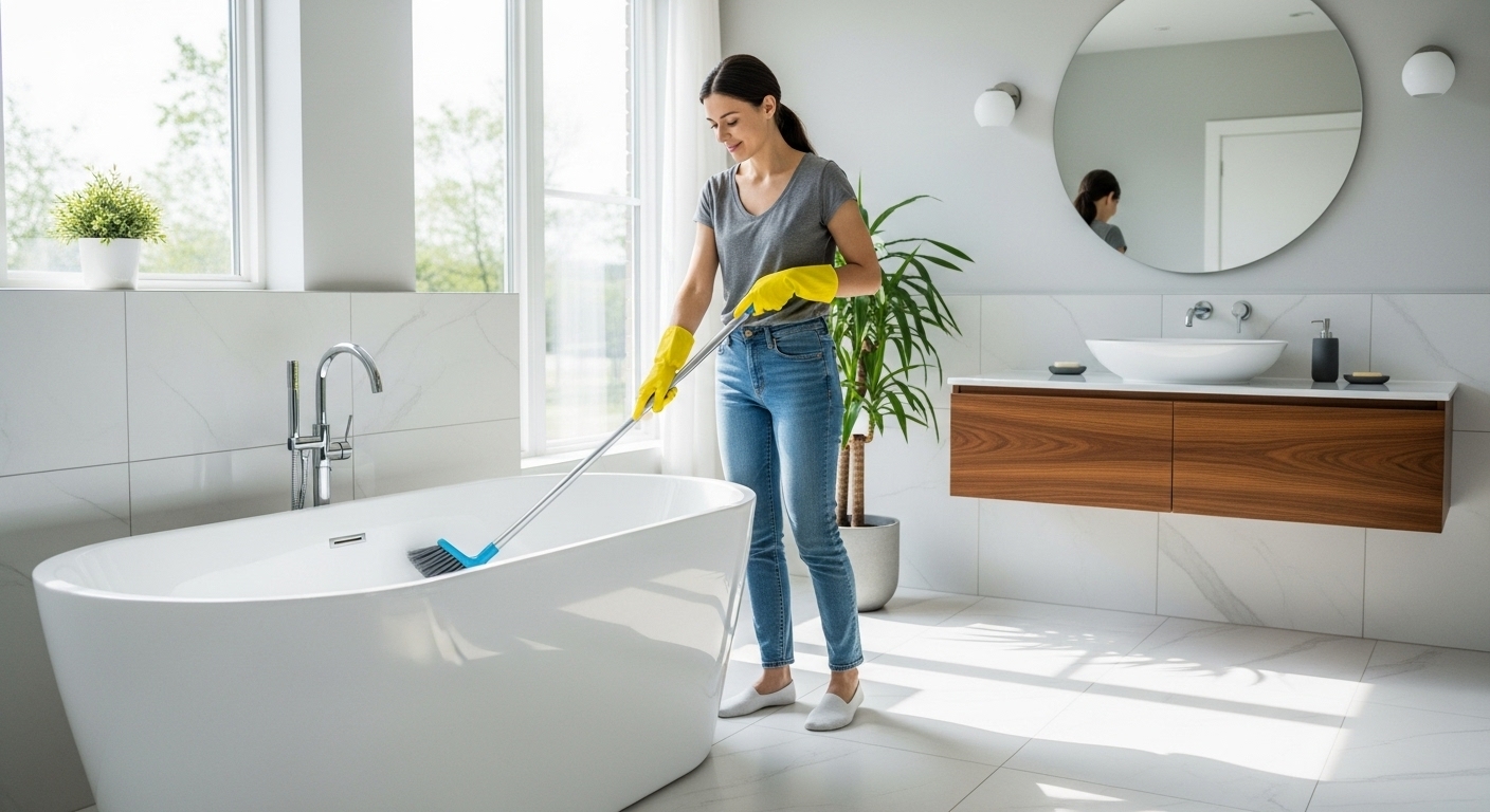 La révélation qui change tout : un balai pour une baignoire impeccable