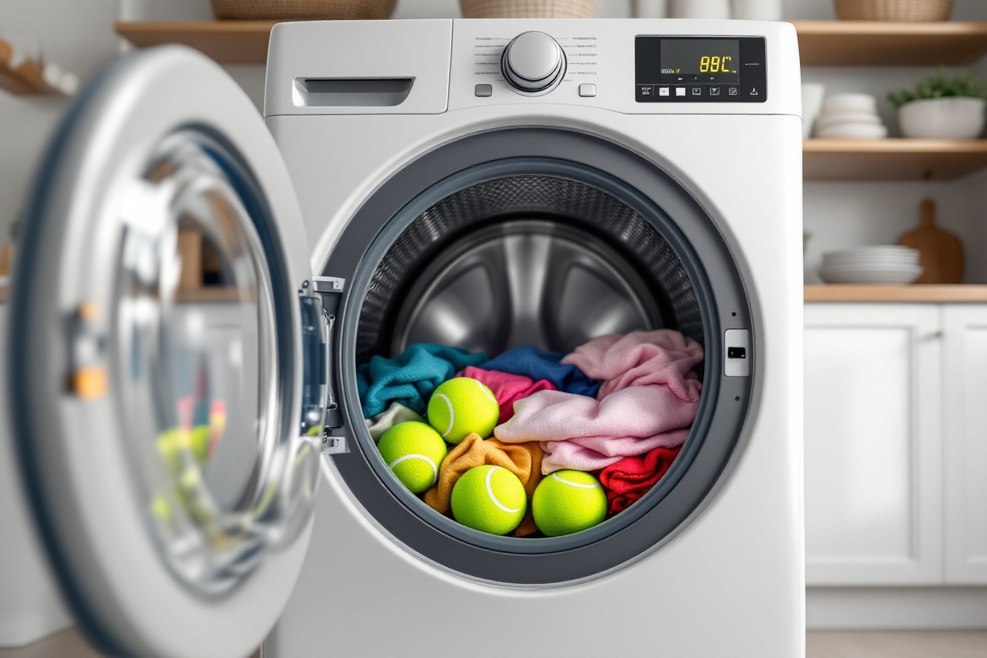 Pourquoi glisser une balle de tennis dans le tambour change tout à l’heure d’entretenir le linge !