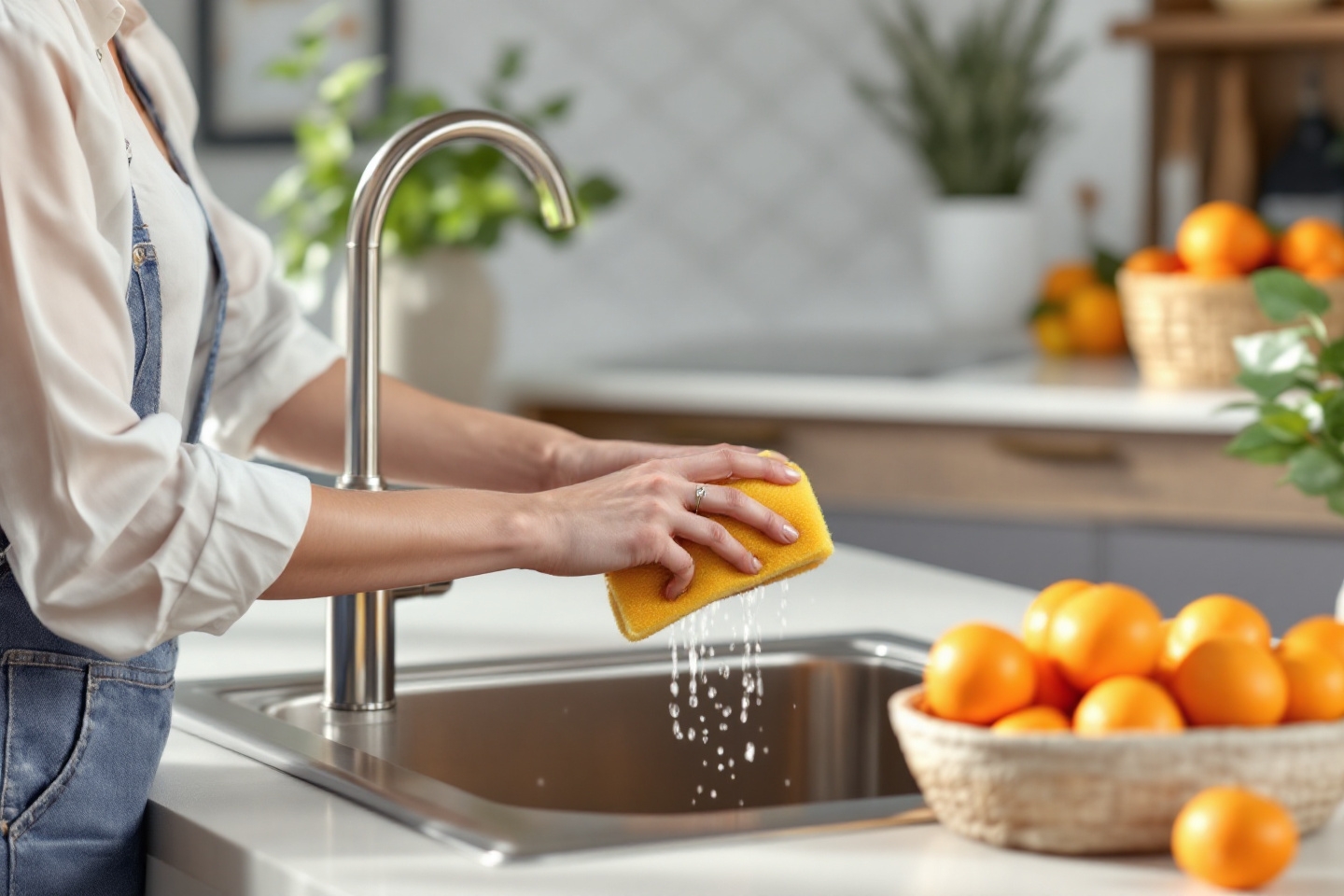L’astuce à base d’agrume qui change tout : votre évier en inox terne redevient éclatant comme à l’achat