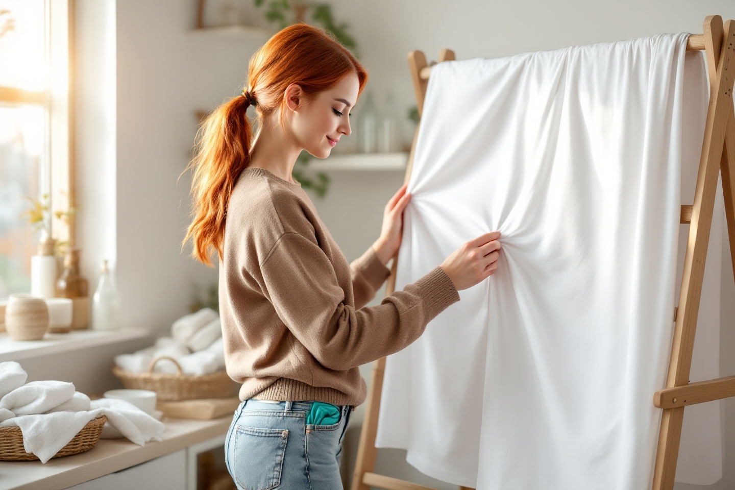 Arrêtez d’attendre bêtement : cette astuce d’étendage divise par deux le temps de séchage de vos draps !