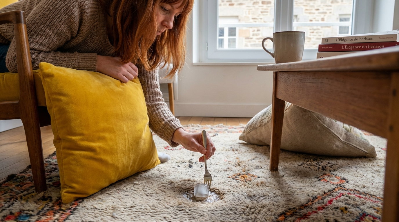 Je croyais mon tapis bon pour la poubelle à cause des meubles, puis j’ai testé cette astuce miraculeuse