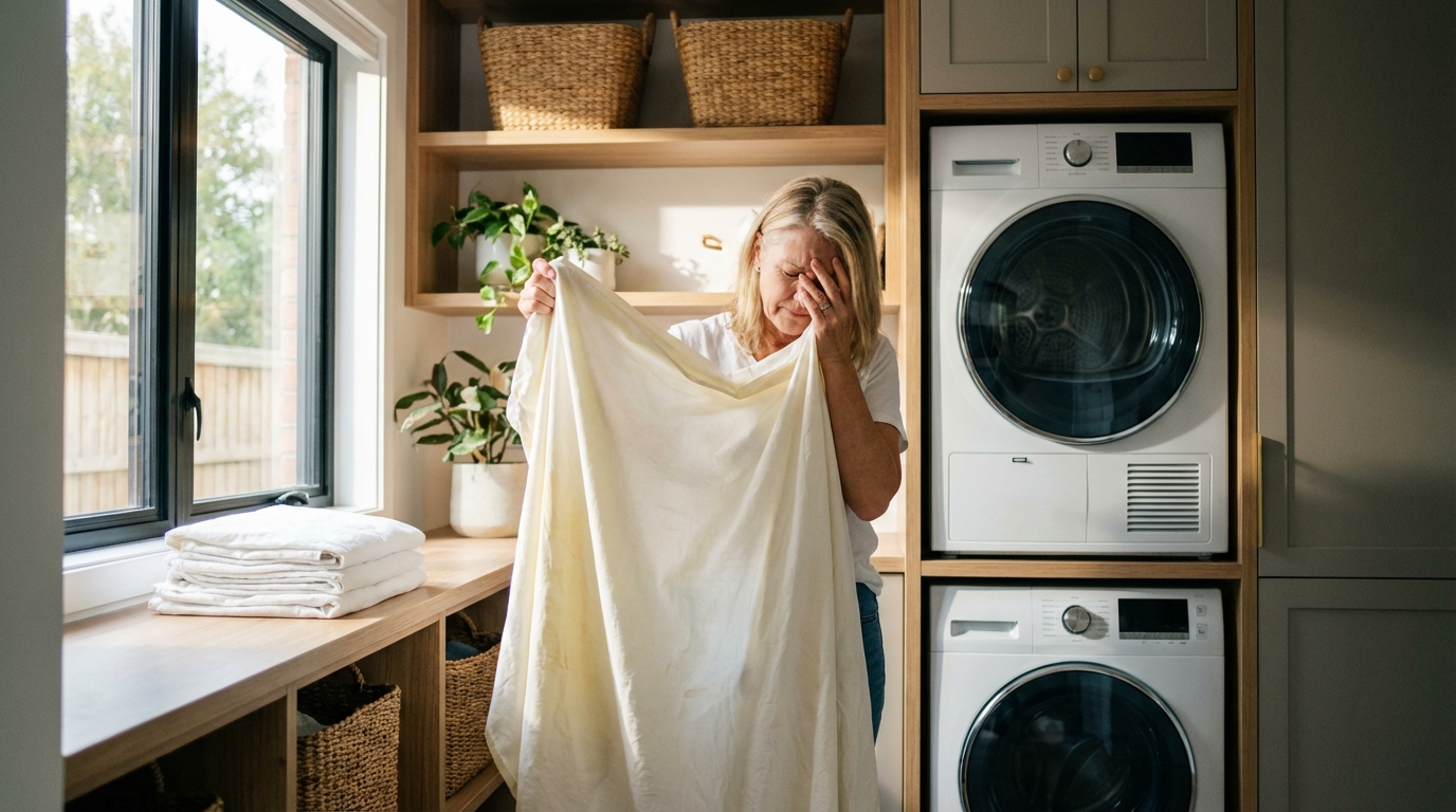 Mon linge blanc était jauni depuis des mois : un seul cube a tout changé sans effort
