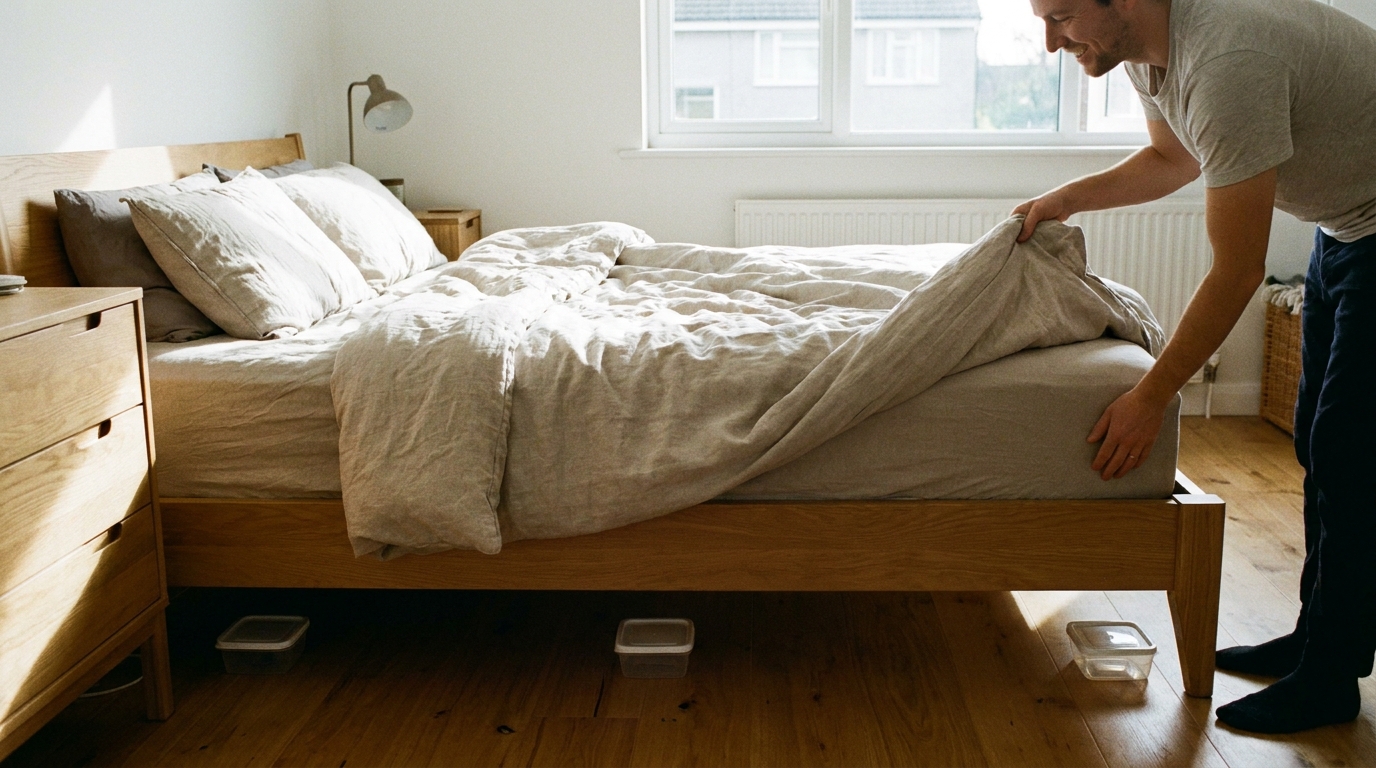 Depuis que j’ai placé ce truc sous chaque pied de mon lit, plus une seule punaise n’arrive jusqu’au drap : et ça ne m’a rien coûté
