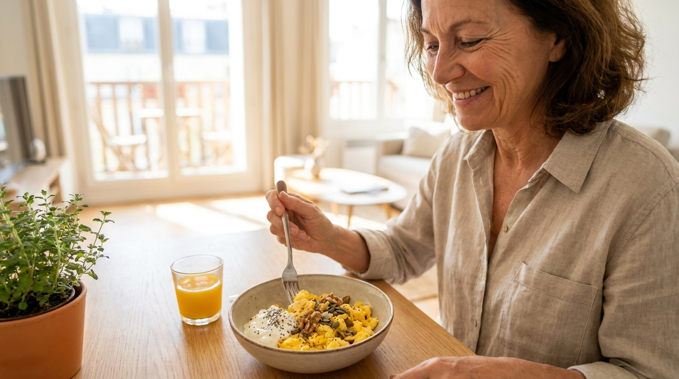 Pendant des années, mon petit-déjeuner ne contenait presque pas de protéines : à 63 ans, j’ai compris ce que ça coûtait à mon corps