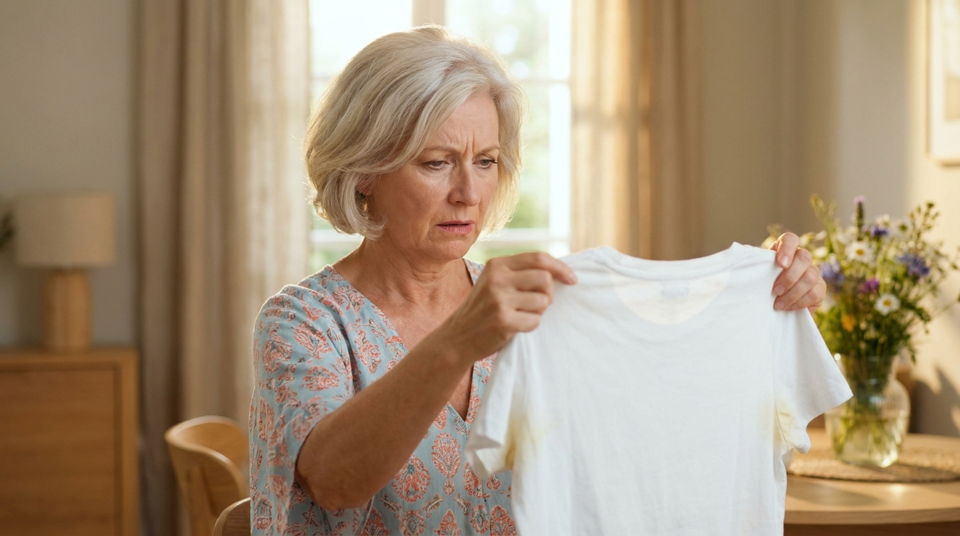 Auréoles jaunes honteuses sur vos t-shirts blancs ? La préparation insoupçonnée qui les élimine sans aucun effort