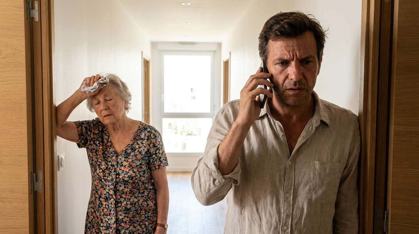 J’ai croisé mon voisin âgé sur le palier un jour de forte chaleur : ce que j’ai remarqué m’a fait décrocher le téléphone sans attendre
