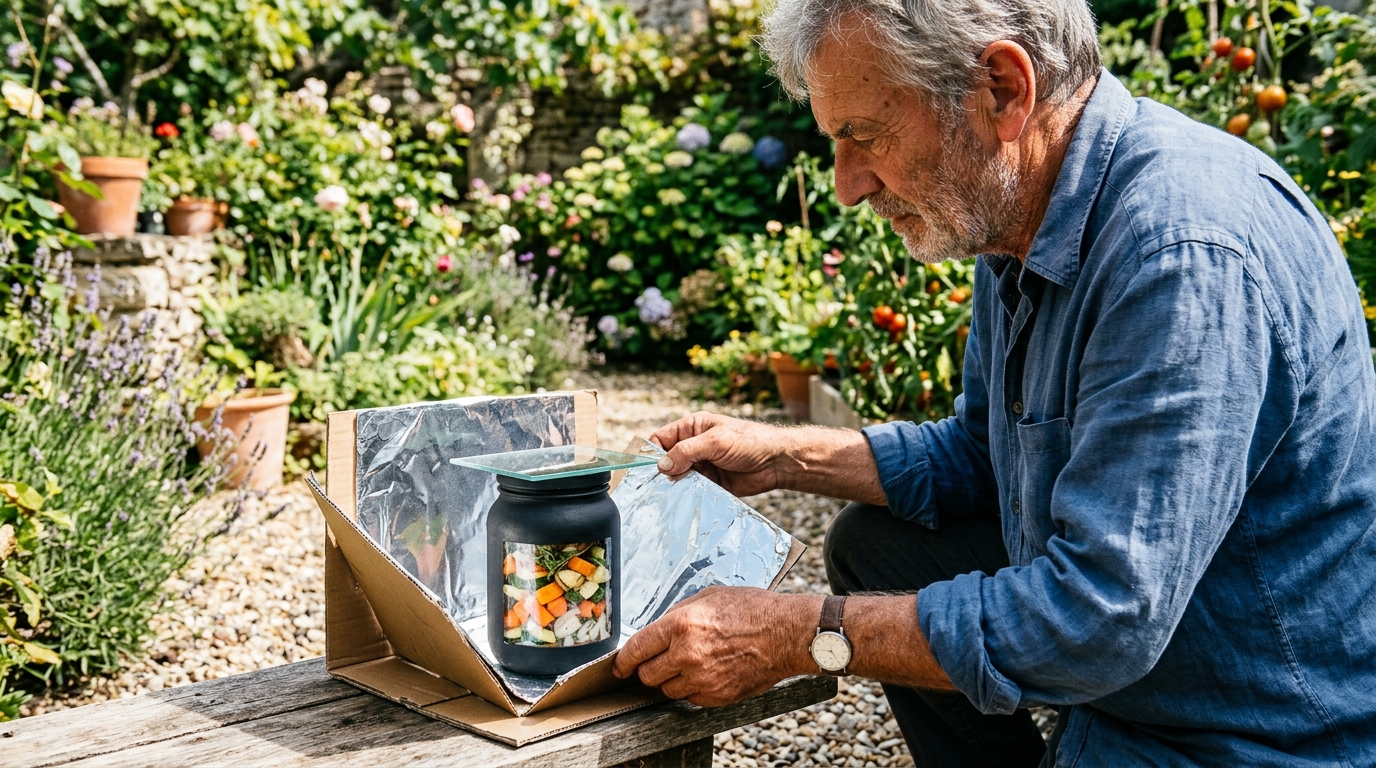 J’ai peint un vieux bocal en noir juste pour tester : mes voisins ont cru que j’avais installé une cuisine d’été dans le jardin