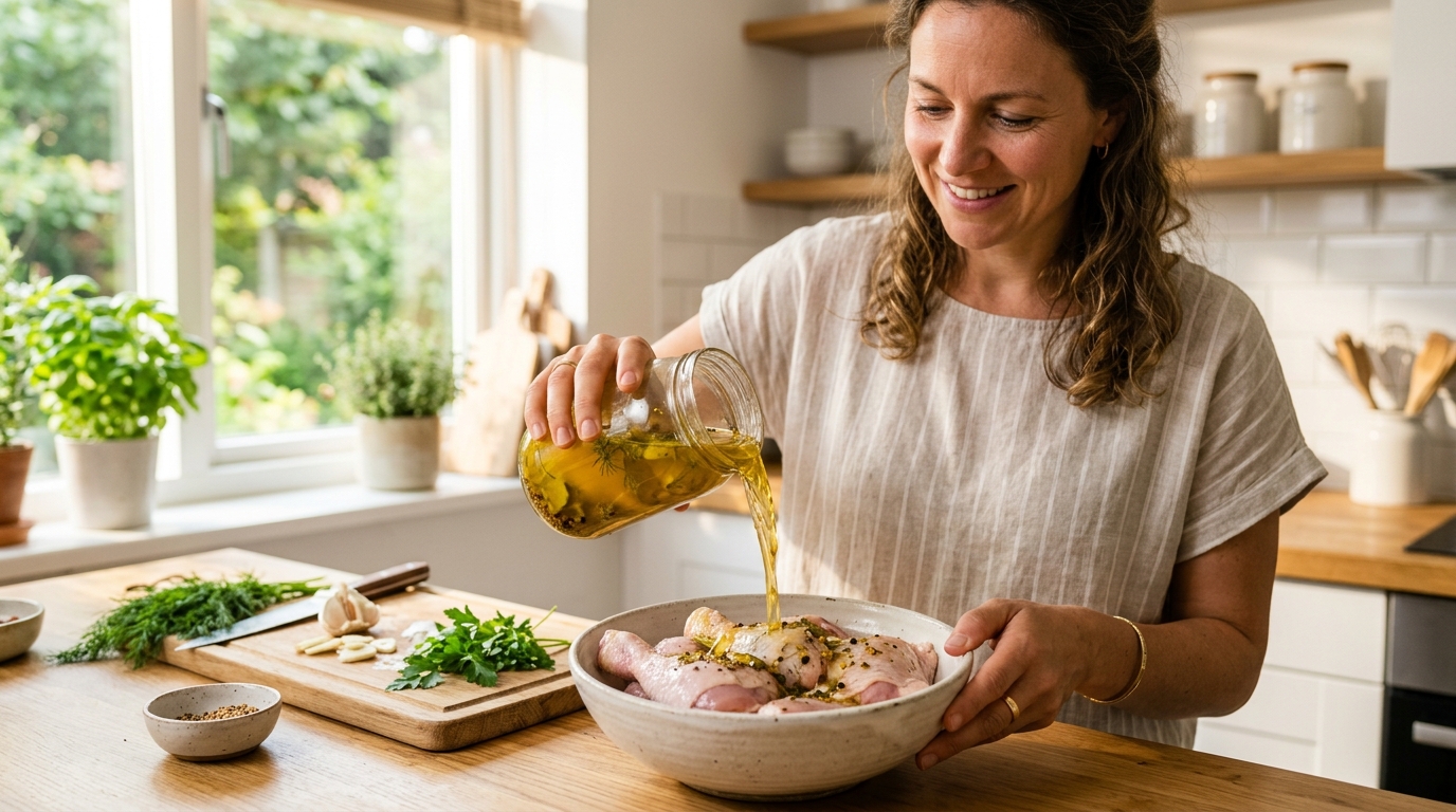 Ma voisine ne jette jamais rien après avoir fini ses cornichons : j’ai souri en la voyant faire, avant de goûter son poulet grillé