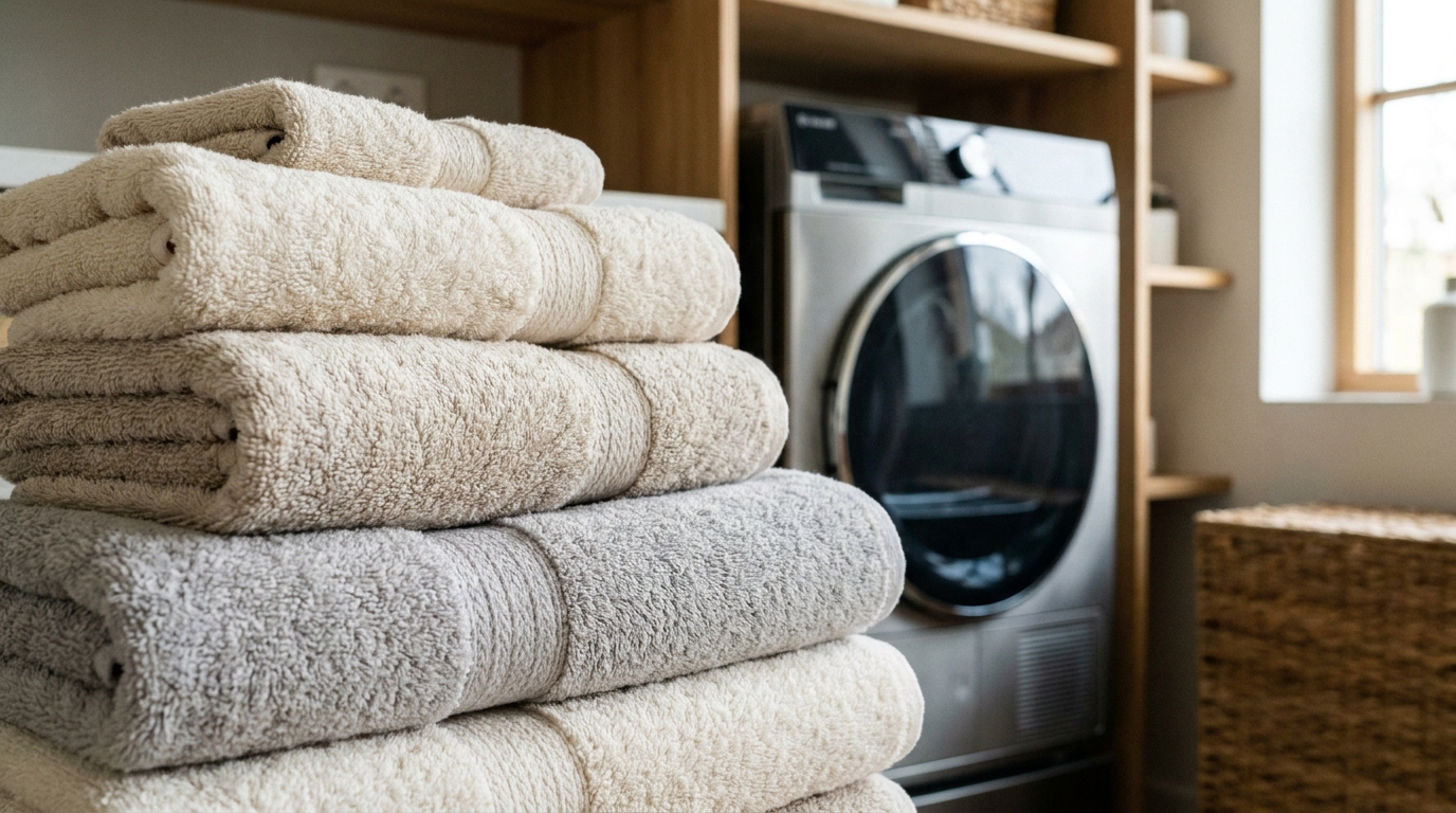 Mes serviettes ressortaient plates et lourdes du sèche-linge, alors qu’une simple astuce leur redonne tout leur moelleux !
