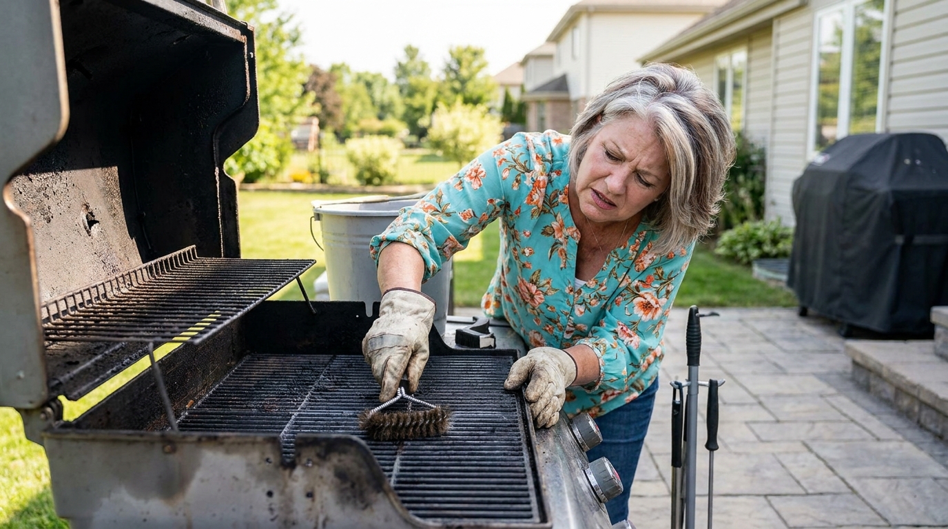 Mon grand-père ne touchait jamais à une brosse pour sa grille de barbecue : j’ai compris trop tard ce qu’il laissait agir toute la nuit