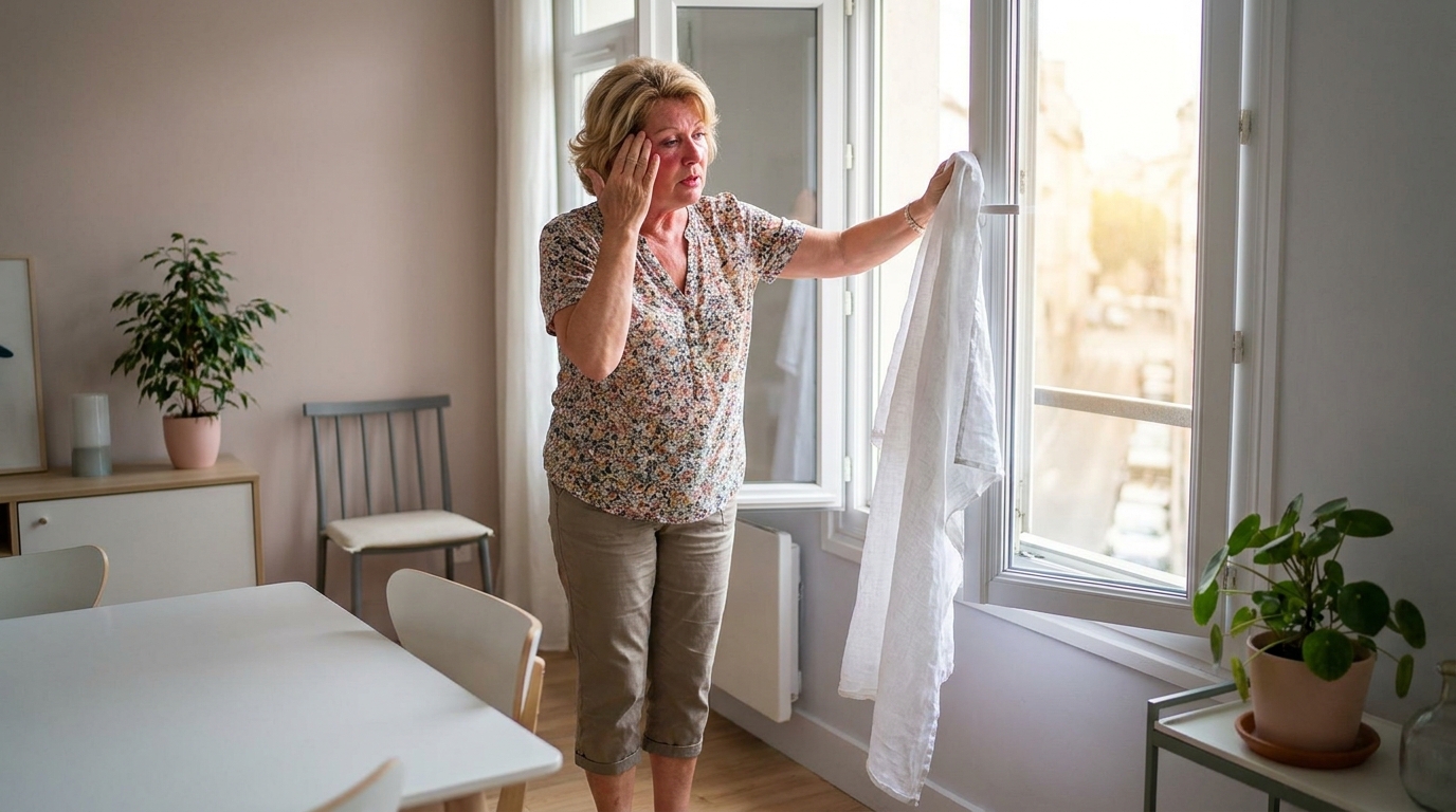 On s’obstine tous à humidifier un linge devant la fenêtre en été : ce geste soi-disant rafraîchissant transforme pourtant nos pièces