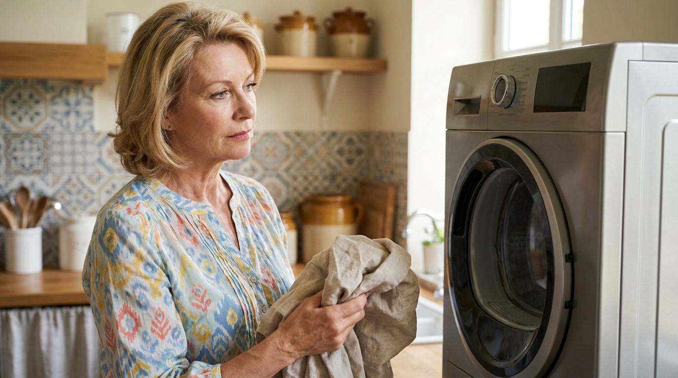 Fini le fer à repasser sorti en urgence : en 10 minutes, le sèche-linge défroisse tout grâce à ce geste