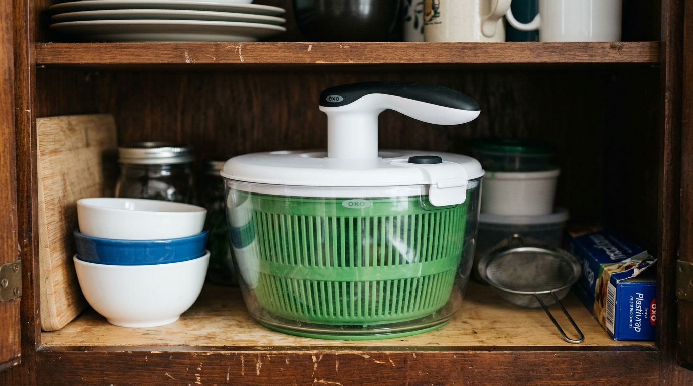 Les cuisiniers ne sortent plus jamais d’essoreuse à salade : ce qu’ils attrapent à la place tient dans une main