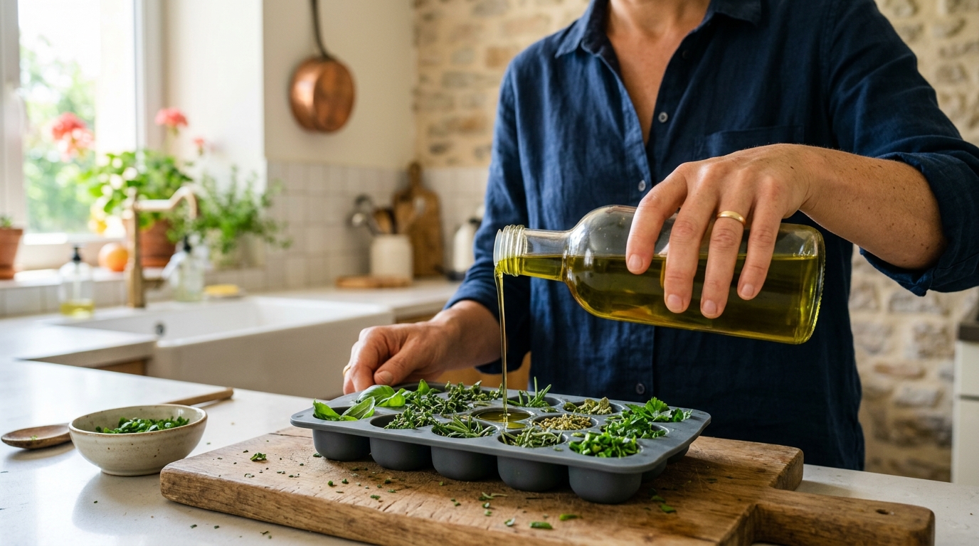 On s’obstime tous à sécher nos herbes en août, alors que ce geste au congélateur leur garde leur parfum du jardin pendant un an