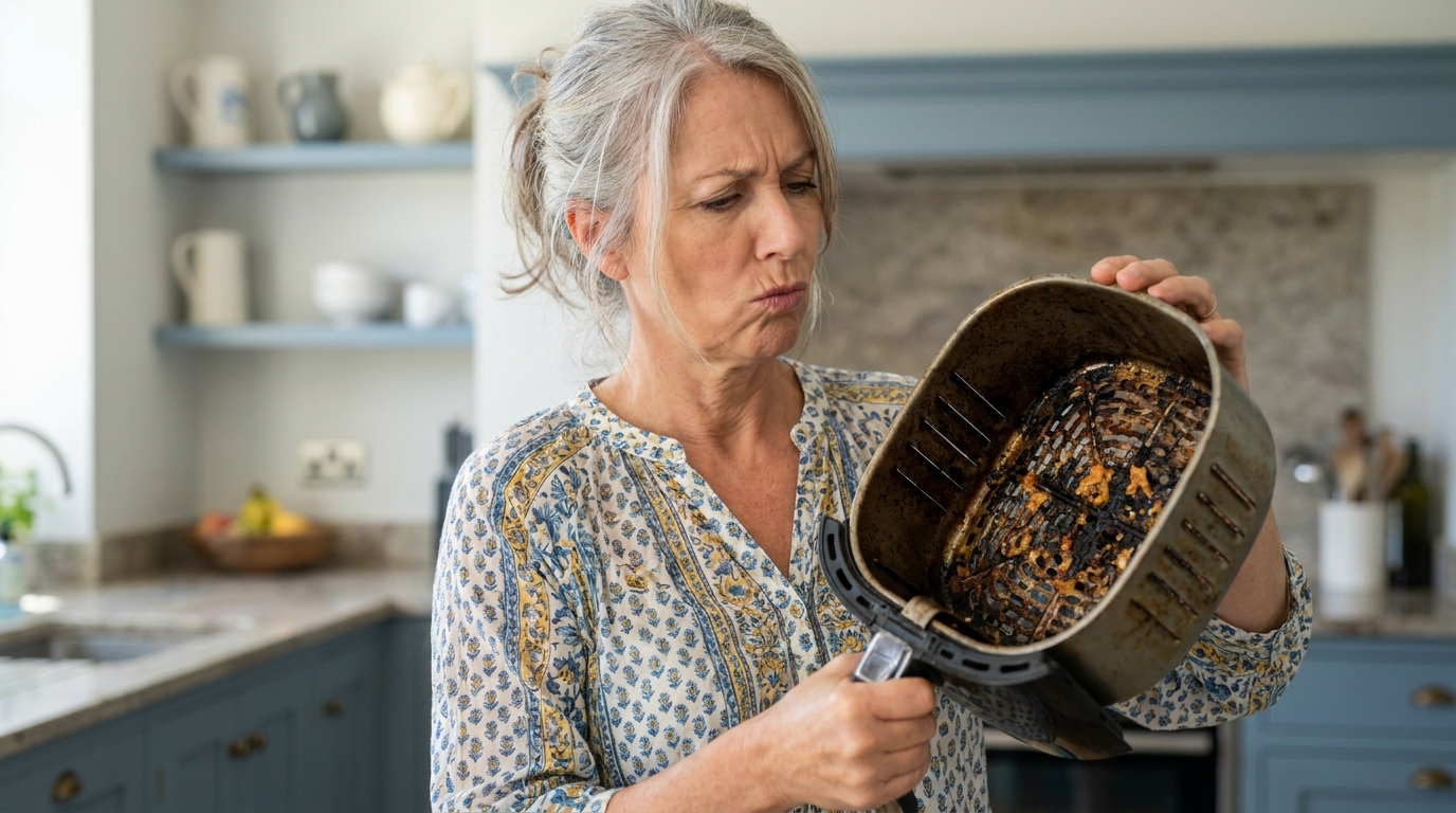On s’obstine tous à laisser tremper la cuve de l’airfryer dans l’eau savonneuse, alors que ce geste décolle tout en dix minutes