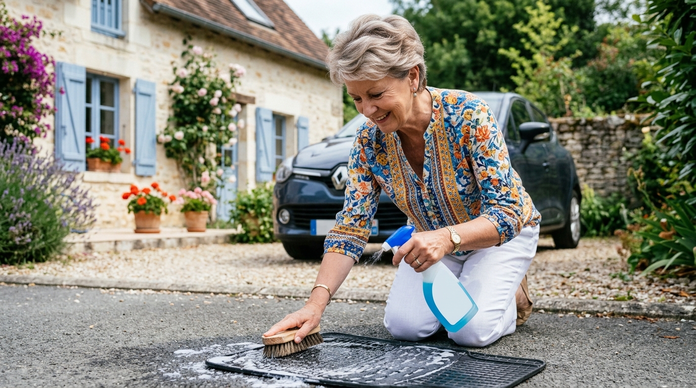 Tapis de voiture noirs de crasse ? Ce duo à moins d’un euro les décrasse en un quart d’heure